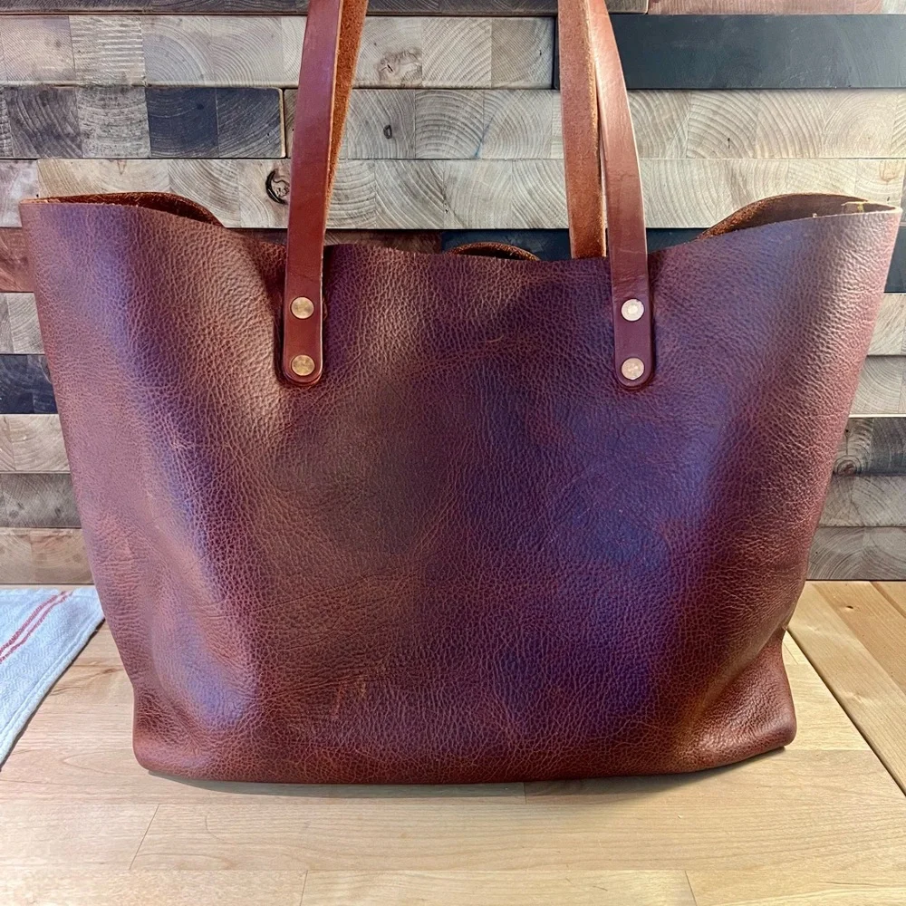 KMM Tan Kodiak Market Tote, EUC - Picture 3 of 5
